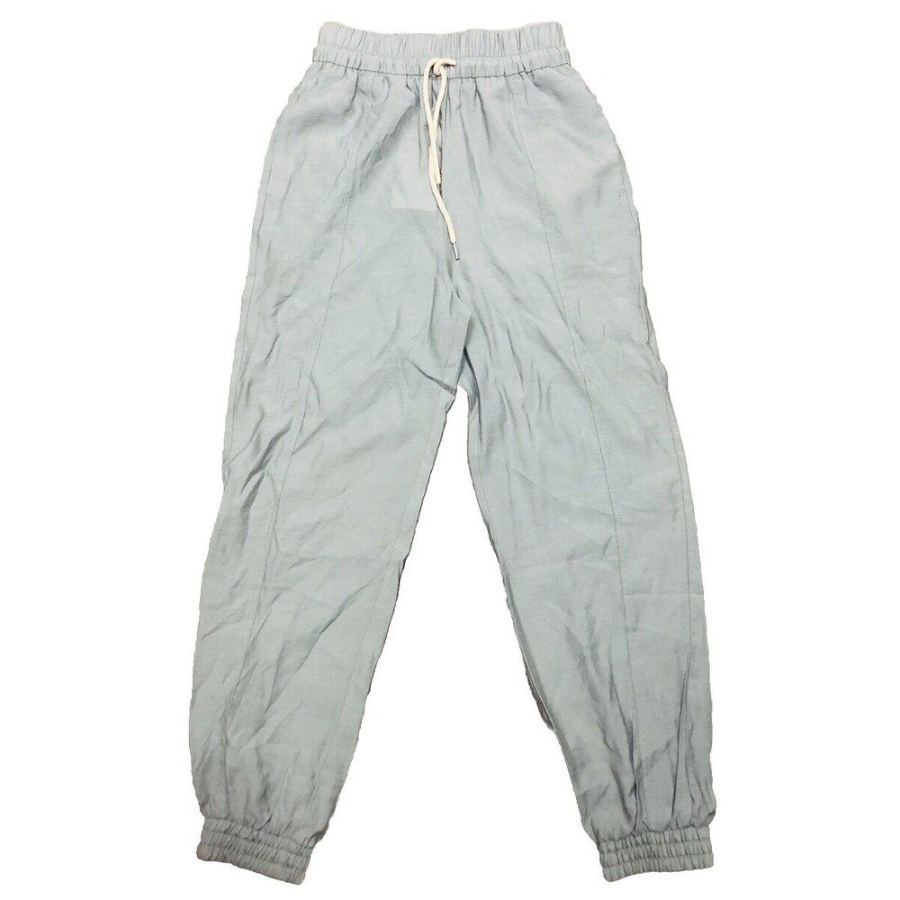 Zara Joggers Women's XS Sage Green High Waisted Ankle Drawstring‎ NEW
